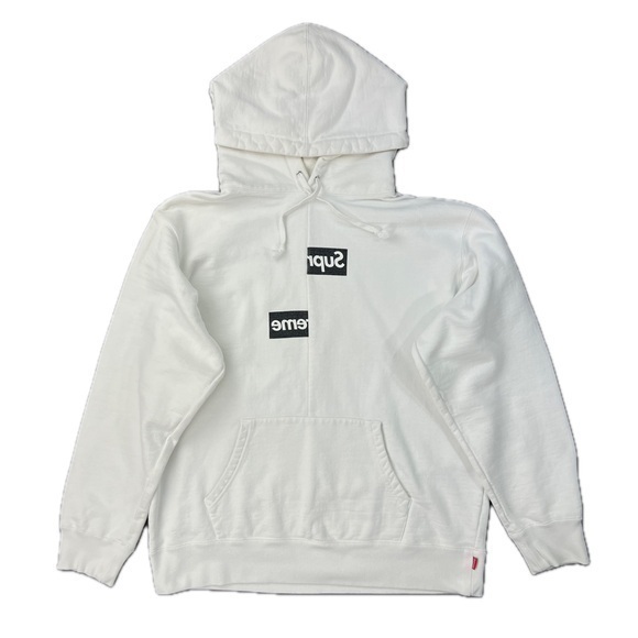 COMME DES GARÇONS X SUPREME SPLIT BOX LOGO HOODIE CDG Grail Double Sided Graphic - Picture 1 of 14
